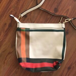 NEW Classy, Crossbody bag, plaid cream, green, red ￼